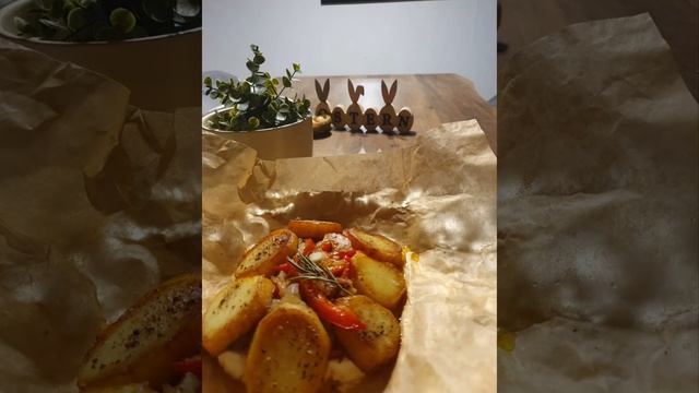 Сыр Фета с овощами и картошкой