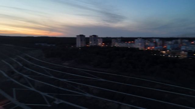 Ночная набережная Комсомольского района в Тольятти