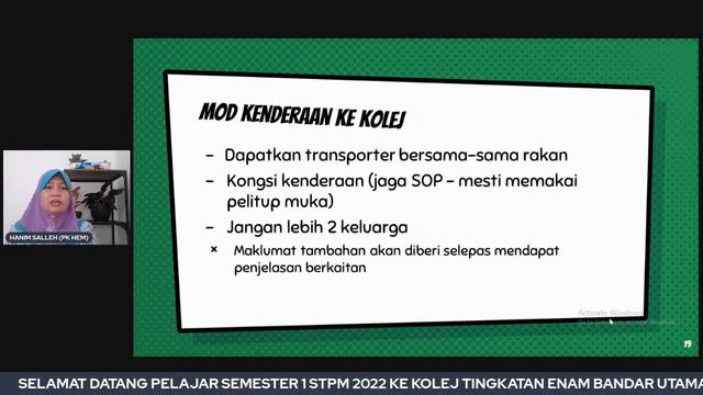 SLOT SOP : PROGRAM KHAS PDPR PELAJAR TINGKATAN ENAM SEMESTER 1 2022