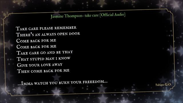 Jasmine Thompson - Take Care (Lyrics)