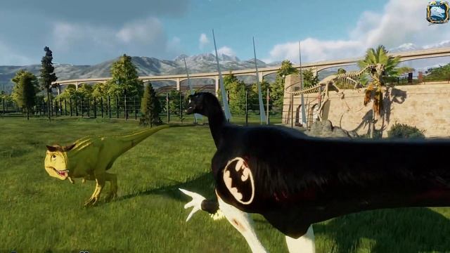T-Rex Colors vs Indoraptor vs Therizinosaurus Dominion Fusion Dinosaurs Jurassic World Evolution 2