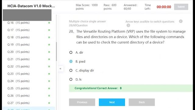 Huawei HCIA Datacom v1 0 Mook Exam Answers 1