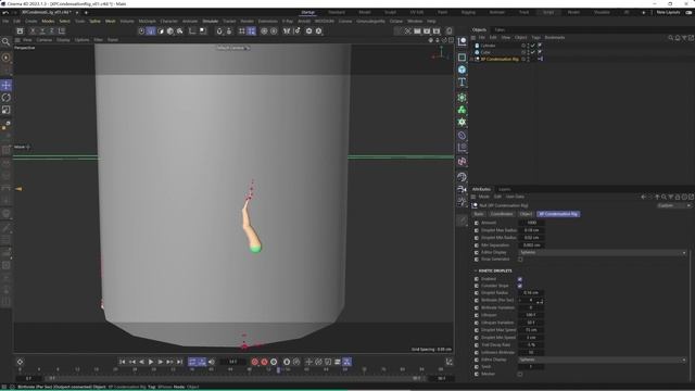 6. Small water droplets material in Octane