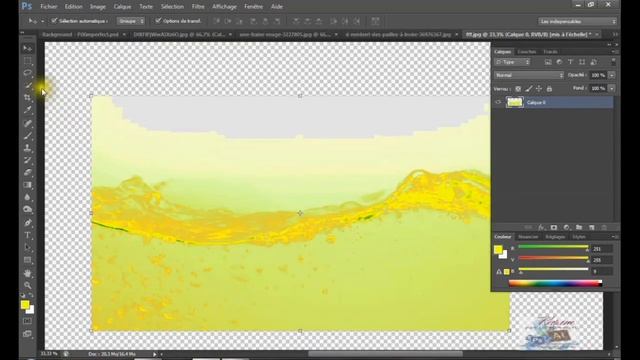 Effet Photoshop Jus Citron Tropical