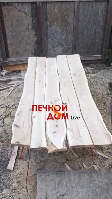 Полок в коммерческой бани из слэбов тополя. 26-03-2025