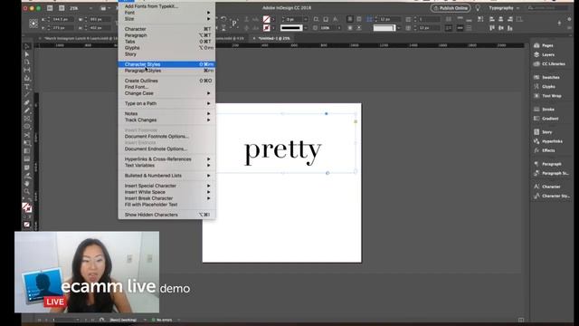 How To Create Patterned Text in Adobe InDesign // March 2018 Webinar on Instagram Marketing