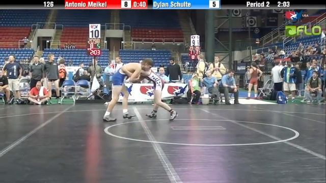Junior 126 - Antonio Meikel (Utah) vs. Dylan Schulte (Montana)