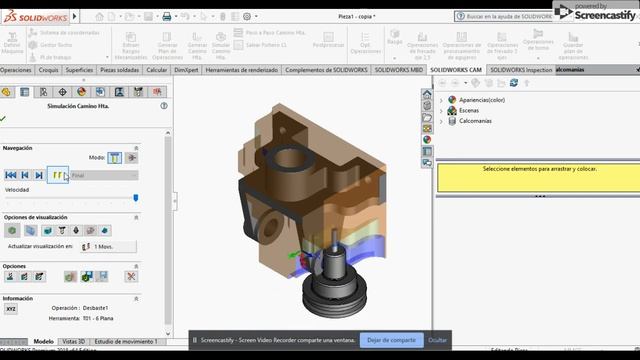 Tutorial de pieza en SOLIDWORKS CAM/ parte 2