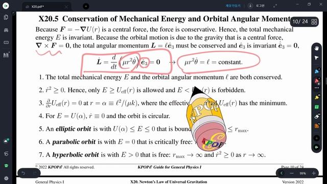 X20K Newton's Law of Universal Gravitation, KPOPE Guide for General Physics I