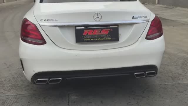 Управляемая выхлопная система RES-EXHAUST для Mercedes-Benz C Class (W205) 1.5T/1.6T/2.0T 2015+