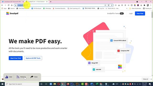 Word to pdf and pdf to jpg।। How to PDF to images 2 minutes