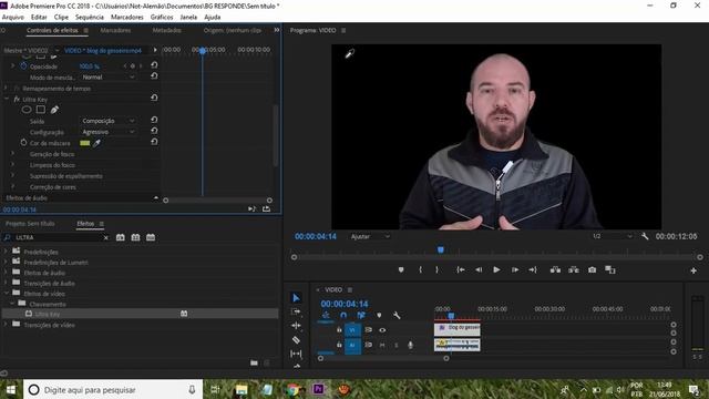 COMO FAZER CROMA KEY NO ADOBE PREMIERE 2018 - Fundo verde no Adobe