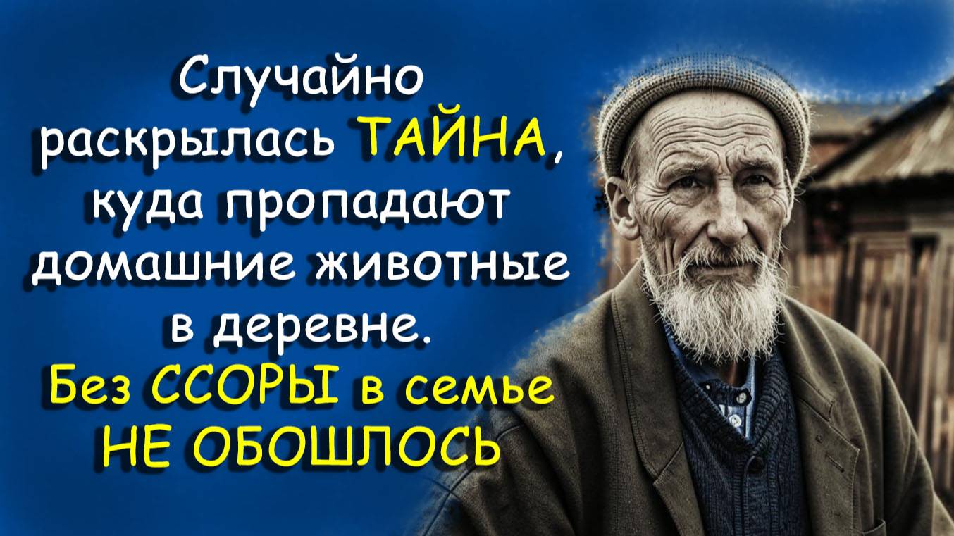Случайно раскрылась тайна, куда пропадают домашние животные в деревне.Без ссоры в семье не обошлось