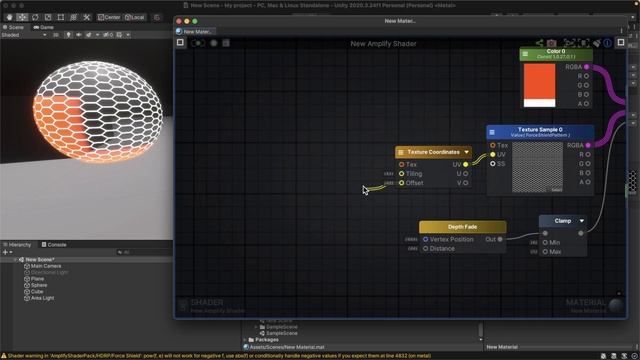 Unity 2020.3 HDRP Ücretli Amplify Shader Editör Force Shield efekti