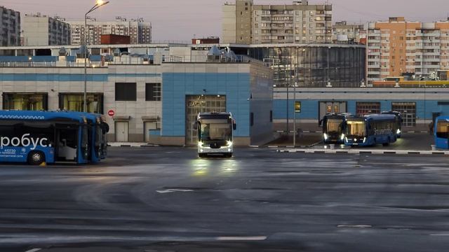 Обкатка новейшего электробуса КАМАЗ-52222 поколения А5 в электробусном парке «Митино», видео 1