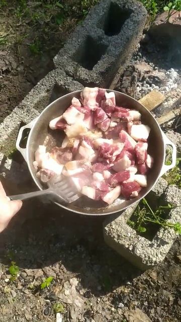 Баранина с грибами.