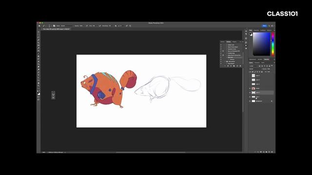 7)01 Sketching ideas for the presentation and preparing your work