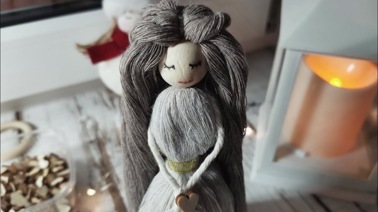 Кукла из ниток своими руками/макраме