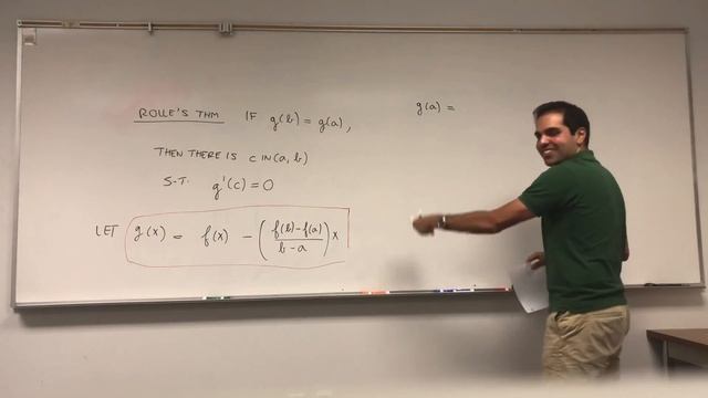 Mean Value Theorem Proof
