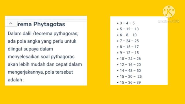 video pembelajaran dalil phytagoras