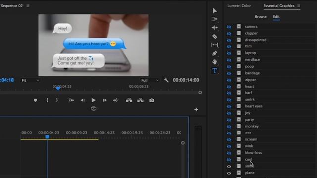 Text Message Animation in Premiere Pro CC