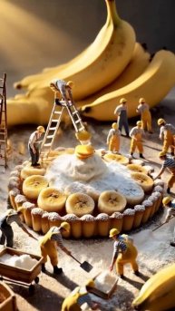 Маленькие человечки готовят пирог