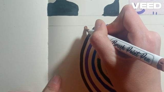 постер 6. красивый цветными карандашами лёгкий розовый