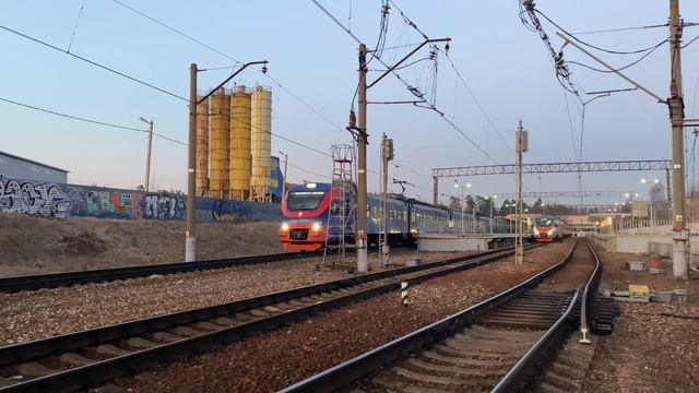 Электропоезд ЭП2Д-0108 «РЭКС» «Отправление со ст.Звенигород до Москвы Белорусской» 28.03.2025.