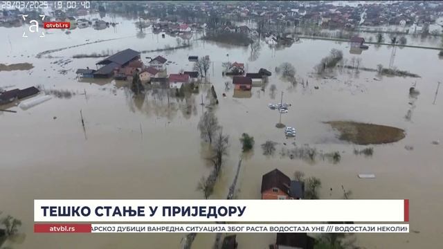 Поплаве у Приједор: Погледајте снимак из ваздуха