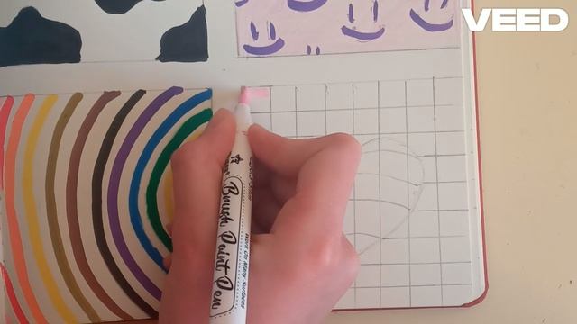 постер 7. красивый милый постер маленький цветными карандашами лёгкий