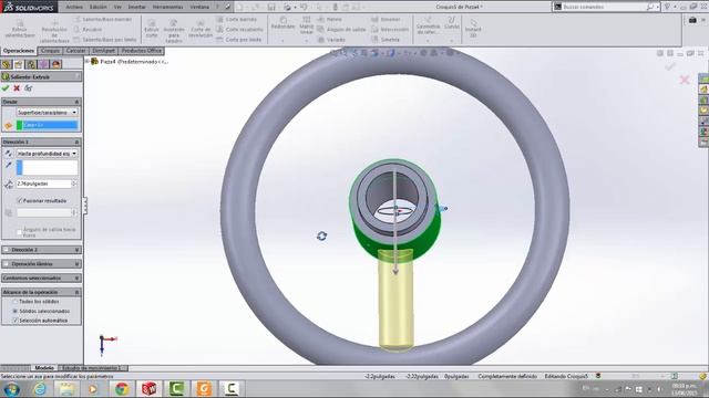 SolidWorks tutorial facil pieza 5/13