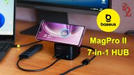 Baseus MagPro II 7-in-1 //Отличный хаб для ноута, ПК и смартфона с беспроводной магнитной зарядкой