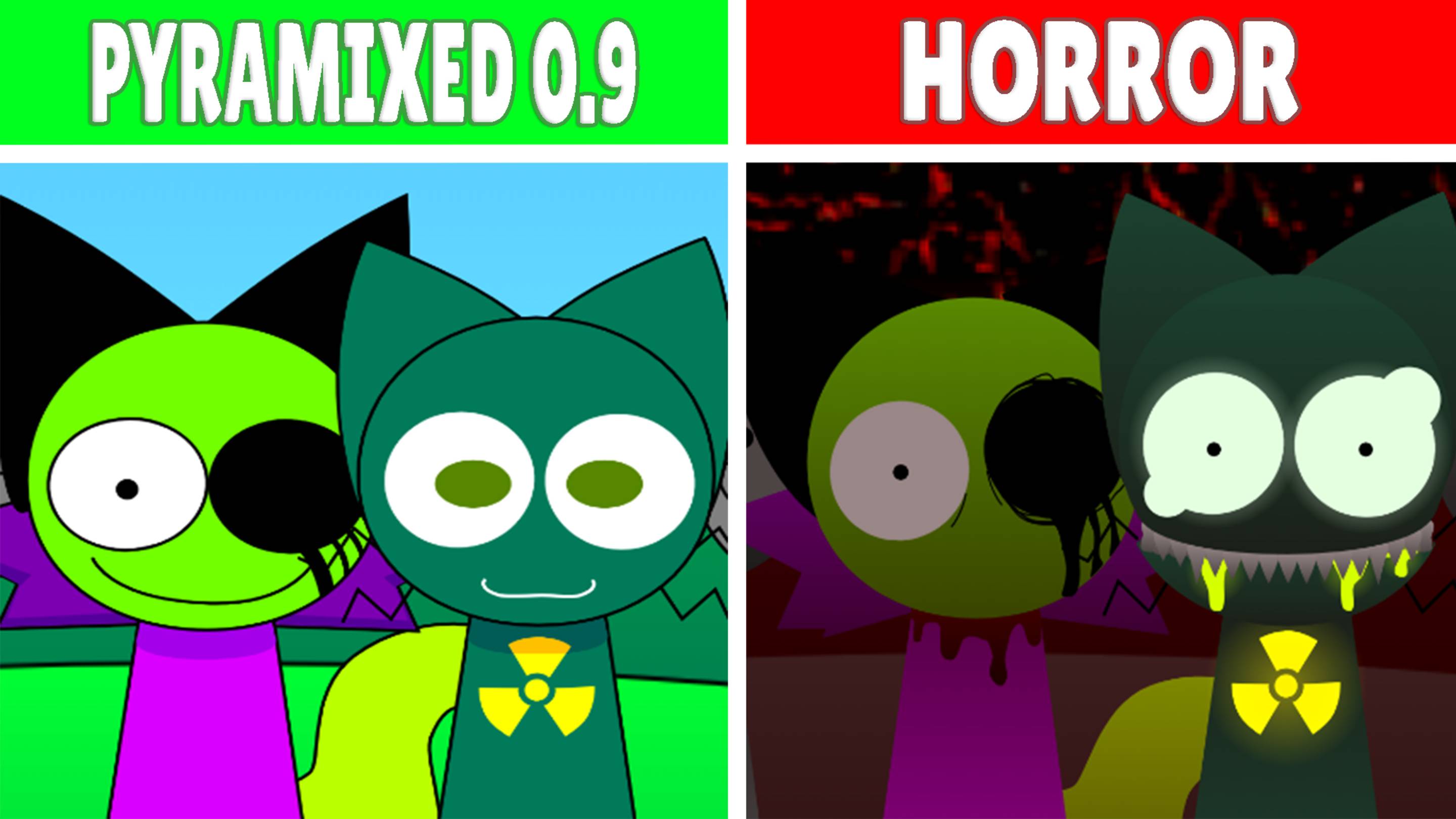 Incredibox Sprunki Pyramixed 0.9 Update - Normal vs Horror Version (UPDATE!)