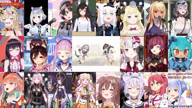 Hololive Sings Sorairo Days (空色デイズ) : 24 Member Mashup (EN Subtitles/CC)