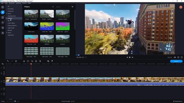 Sketch Effect In Movavi Video Editor
