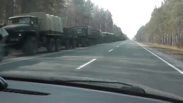 трасса E101 Кипти-Бачевск 15.03.14 за день до Крымского референдума