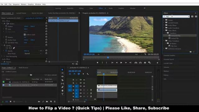 How to Flip a Video in Adobe Premiere Pro ?? | Quick Tips | 2022