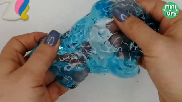 Слайм Magic bubble стеклянная круглая с единорогом