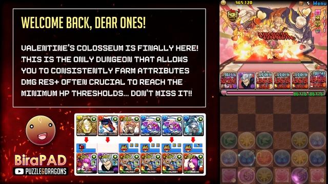 Puzzle & Dragons - PAD Valentine Colosseum! [ FARMING ]