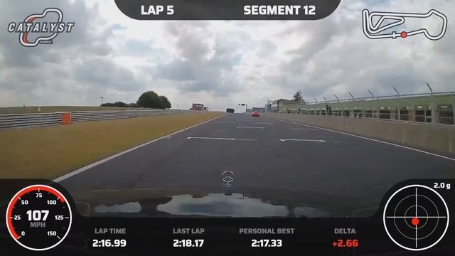 Snetterton track day C55 AMG manual chasing down a Porsche GT3