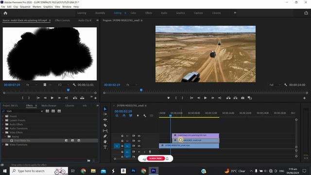 Ink Transition Tutorial in Premiere Pro | Ink Transition Effect | Track matte  key | ap motions