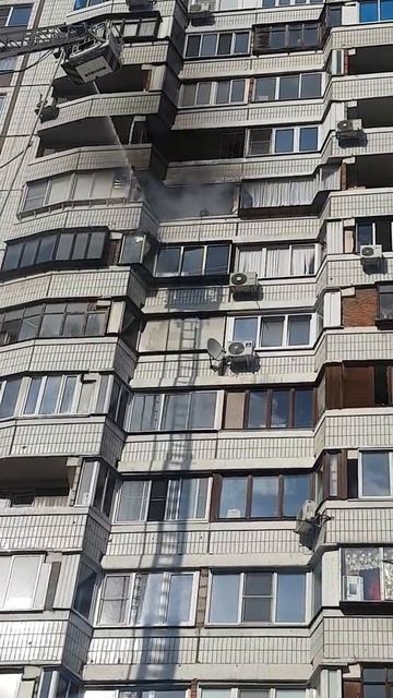 Пожар в Братиславской. Район Марьино 12.08.2018