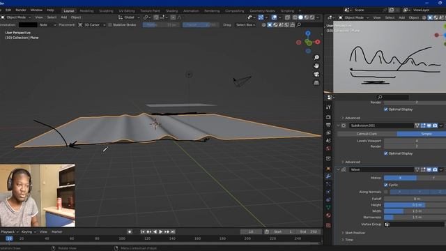 Comment utiliser le modifier Wave | Apprendre Blender 3D
