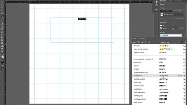 Calendar Month Template (Adobe InDesign)