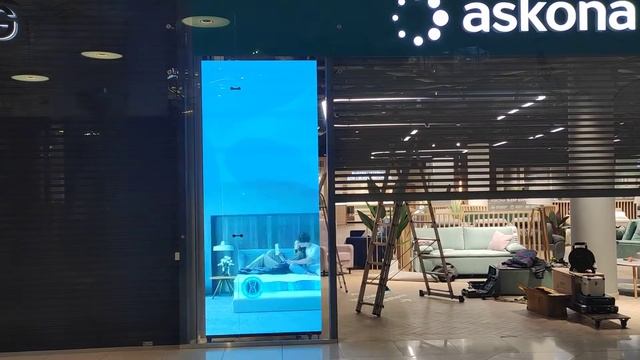 Светодиодный экран для флагманского салона Askona в ТЦ Авиапарк