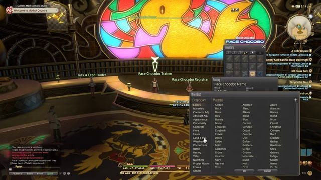 FFXIV - Race Chocobo Registration (Golden Saucer)