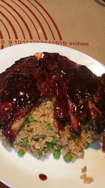 Pressure cooker ribs and rice (home made) upload on sunday #food #kitchenappliance #cooker