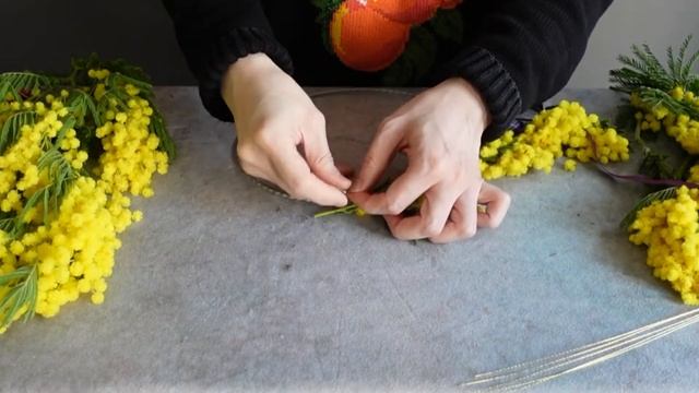 MIMOSA DROPLET | 金合歡水滴吊飾 OMAKASE 大師SOLOMON 花藝教室 | 家居鮮花插花擺設 | TUTORIAL