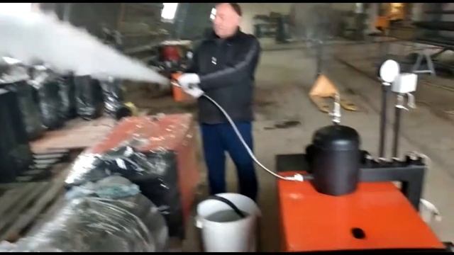 Запуск парогенератора  на отработке ППГА