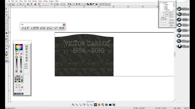 How to create a cemetery stone with WinPCSIGN Monument